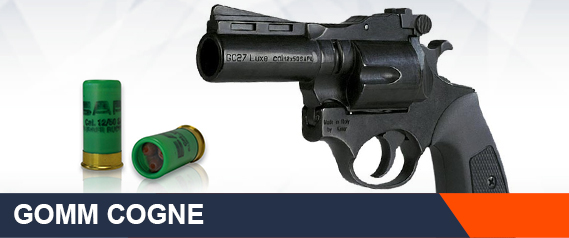 Pistolet d'alarme 6mm ou 9mm (catégorie D), à gaz ou co2, à blanc ou gomm  cogne : kimar (92, lady k, 911), bruni (glock 17).
