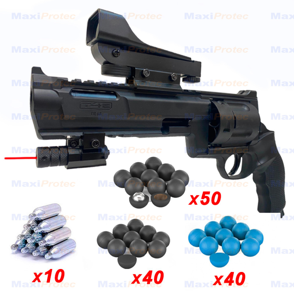 Pack revolver Umarex HDR 68 X-TREME Laser (20 Joules) - GoDefense