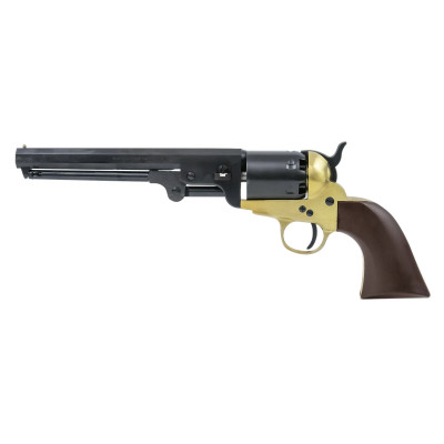 Revolver poudre noire 1851 Navy Milleniumn US Martial laiton cal. 44 PN + mallette + 10 balles PB