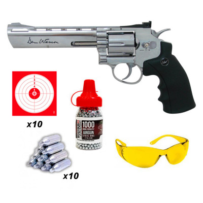 Kit Revolver Dan Wesson Chromé 6" cal. 4.5 mm