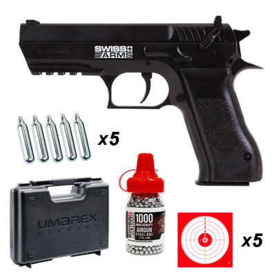 Super pack Pistolet Swiss Arms SA941 cal. 4.5mm BBS