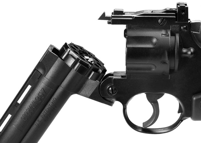 Pistolet à air comprimé CO2 Crosman Vigilante 357 pour plombs et balles BB,  double action, semi-automatique
